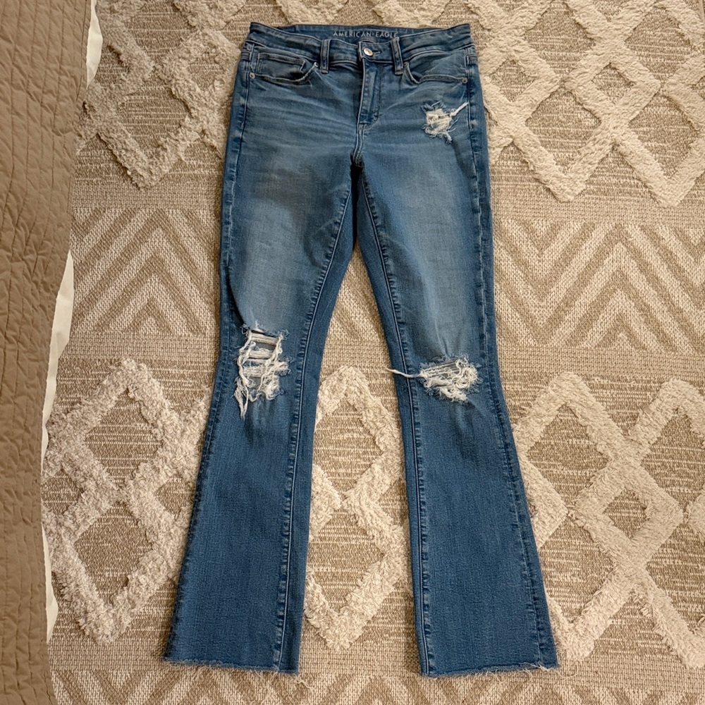 American Eagle High Rise Skinny Kick Jeans